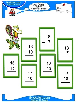 Çocuklar İçin toplam işlemi yaprak testleri 